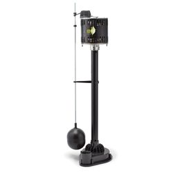 ECO-FLO 1/2 HP 5000 gph Thermoplastic Vertical Float Switch AC Pedestal Sump Pump 8 ft³