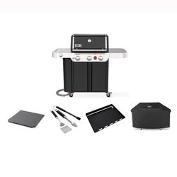 Weber Genesis SP-E-335 NG Grill Bundle: Grill, Cover, Griddle, Stone, Tools