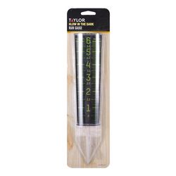 Taylor ClearVu Glow in the Dark Rain Gauge/Sprinkler Ground 1.38 in. W X 2.76 in. L