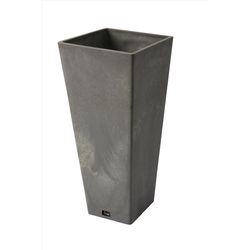 Algreen 24 in. H X 10.5 in. W Plastic Planter Concrete