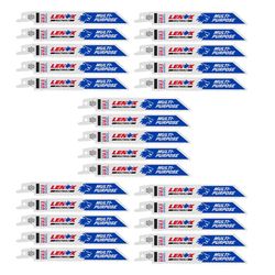 LENOX MULTIWOLF 6 in. Bi-Metal WAVE EDGE Reciprocating Saw Blade 10 TPI 25 pk