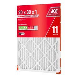 Ace 20 in. W X 30 in. H X 1 in. Synthetic 11 MERV Pleated Air Filter 1 pk