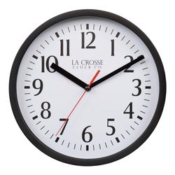 La Crosse Technology 7 in. L X 7 in. W Indoor Analog Wall Clock Glass/Plastic Black
