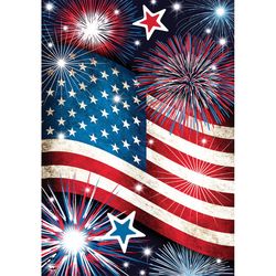 Briarwood Lane Stars and Stripes Patriotic 4th of July Garden Flag 12.5 in. W X 18  L