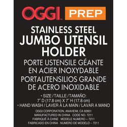 OGGI Silver Stainless Steel Utensil Holder