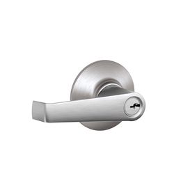 Schlage Elan Satin Chrome Entry Lever 1-3/4 in.