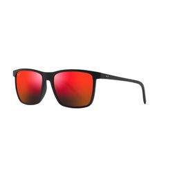 Maui Jim One Way Sunglasses Unisex Matte Black Frame Hawaii Lava Lens Polarized