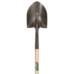 UnionTools 59 in. Steel Round Digging Shovel Wood Handle