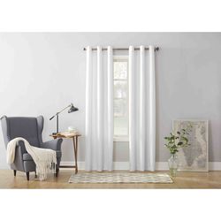 No. 918 Montego White Curtain 48 in. W X 84 in. L