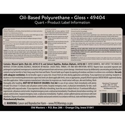 Old Masters Gloss Clear Oil-Based Polyurethane 1 qt