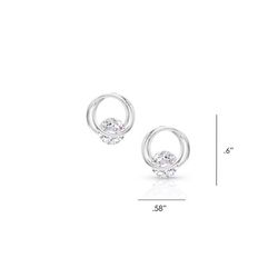 Montana Silversmiths Women's Twisted Tension Silver Earrings Water Resistant