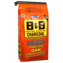 B&B Charcoal All Natural Oak Charcoal Briquettes 17.6 lb