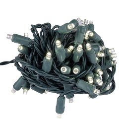 Celebrations LED Grand Mini Pure White 50 ct String Christmas Lights 25 ft.