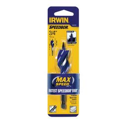 IRWIN Speedbor 3/4 in. X 4 in. L Carbon Steel Wood Boring Bit Quick-Change Hex Shank 1 pc