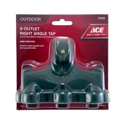 Ace Grounded 3 outlets Outlet Adapter 1 pk