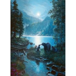 Cobble Hill Bear Night Jigsaw Puzzle 1000 pc