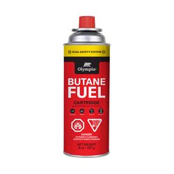 Olympia Red Butane Fuel 7.8 in. H X 2.7 in. W X 2.7 in. L 8 oz 1 pk