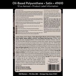 Old Masters Satin Clear Oil-Based Polyurethane Spray 12 oz