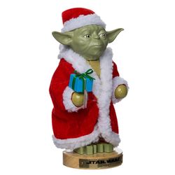 Kurt S. Adler Star Wars Green Yoda in Santa Robe Nutcracker 9 in.