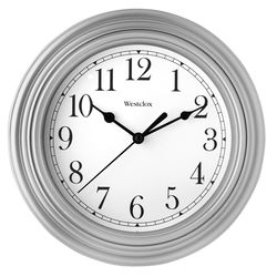 Westclox 8.5 in. L X 8.5 in. W Indoor Classic Analog Wall Clock Glass/Plastic Silver