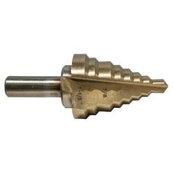 Century Drill & Tool 3-1/2 in. L High Speed Steel #9 Step Drill Bit 3-Flat Shank 1 pc