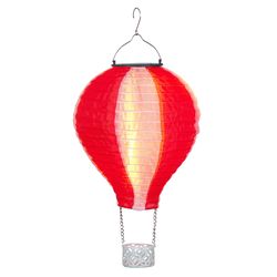 Alpine Red/Pink Nylon 7.68 in. H Ballon Solar Hanging Light