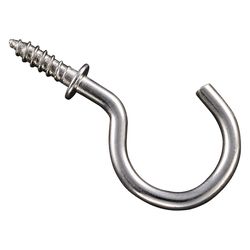 National Hardware Small Nickel Plated Silver Steel 1 in. L Cup Hook 13 lb 30 pk