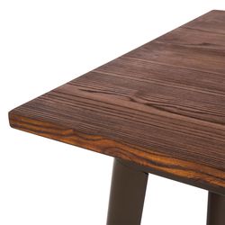 Glitzhome Traditional 23.62 in. W X 23.62 in. L Square Pub/High Top Table