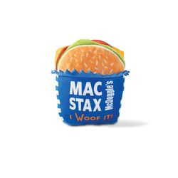 Pet Shop by Fringe Studio Wagsdale For Dog Blue/Yellow Plush McDoggle’s Mac Stax Dog Toy 1 pk