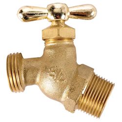 Homewerks 3/4 in. MIP in. X 3/4 in. Garden Hose Thread Brass No-Kink Hose Bibb