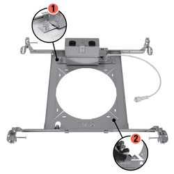 Halo Gray 6 in. W Galvanized Steel Mounting Frame