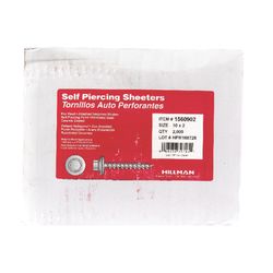 HILLMAN No. 10 Ga. X 2 in. L Slotted Hex Washer Head Self-Piercing Screws 2000 pk