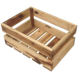 Avera Products 6 in. H X 13 in. W Wood Garden Crate Planter Natural