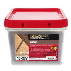 Deck Plus No. 10 Ga. X 2-1/2 in. L Brown Star Undercut Head Composite Deck Screws