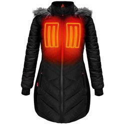 ActionHeat XL Long Sleeve Women's Full-Zip Heated Jacket Kit Black