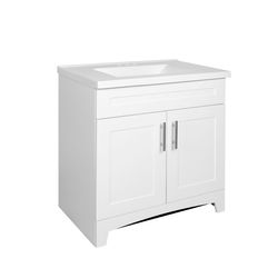 Royal Cabinets Shaker Single White Bathroom Vanity 30.5 in. W X 18.75 in. D X 36 in. H