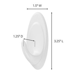 3M Command Medium Plastic Hook 3.25 in. L 2 pk