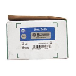 HILLMAN 3/8 in. D X 8 in. L Hot Dipped Galvanized Steel Hex Bolt 1 pk