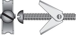 HILLMAN 3/16 in. D X 3 in. L Round Zinc-Plated Steel Toggle Bolt 2 pk