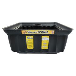 Savannah Planter 5.5 in. H X 13 in. W X 13 in. D Plastic Umbrella Planter Black