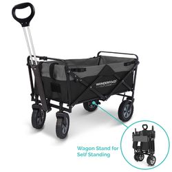 WonderFold Outdoor S-Series Polyester Fabric Folding Utility Wagon 150 lb. cap.