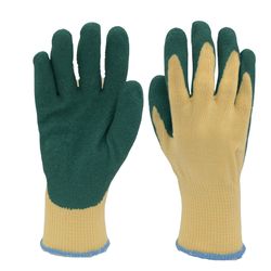 Garden Works XL Cotton/Latex Green Gardening Gloves