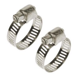T-H Marine Boating Essentials 3/8 in to 7/8 in. SAE 6 Silver Hose Clamp Stainless Steel Marine