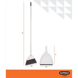 Superio Brand 11 in. W Broom with Dustpan