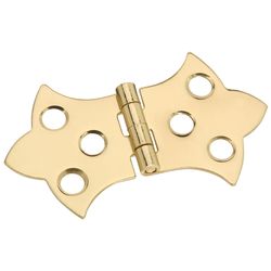 National Hardware 2-1/4 in. W X 1-5/16 in. L Solid Brass Steel Decorative Hinge 1 pk