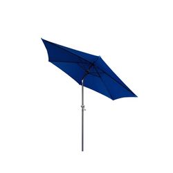 Living Accents 9 ft. Tiltable Royal Blue Market Umbrella
