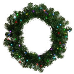 Celebrations Platinum Brilliant LED Prelit RGBW Entryway Kit Wreath and Garland Set