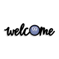 P Graham Dunn 7 in. H X .75 in. L Black MDF Welcome Switcheroo Sign