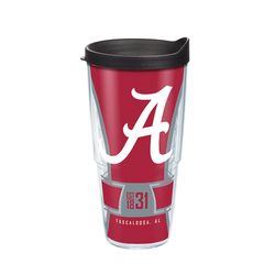 Tervis Collegiate 24 oz Alabama Crimson Tide Spirit Multicolored BPA Free Tumbler with Lid