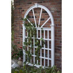 Vita Vienna 83.75 in. H White Vinyl Garden Trellis